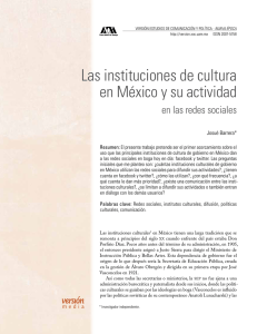 las instituciones de cultura - Revista Versión