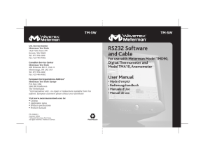 RS232 Software and Cable