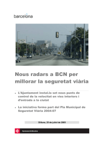 Nous radars a BCN per millorar la seguretat viària