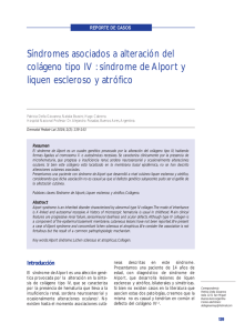 Síndromes asociados a alteración del colágeno tipo IV : síndrome