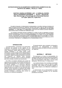 Enteroparásitos en mamíferos herbívoros domésticosdel Distrito de