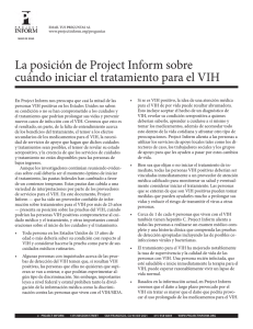 La posición de Project Inform sobre cuándo iniciar el tratamiento