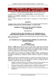 Ley Orgánica de la Procuraduría General de Justicia del DF