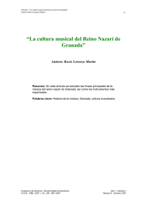 La cultura musical del Reino Nazarí de Granada