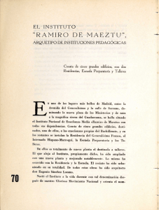 “Ramiro de Maeztu”, arquetipo de instituciones pedagógicas
