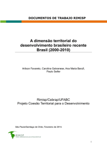 A dimensão territorial do desenvolvimento brasileiro