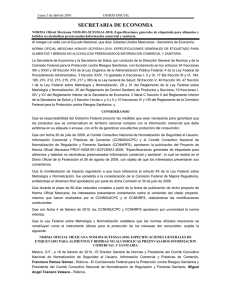 SECRETARIA DE ECONOMIA - Normas Oficiales Mexicanas