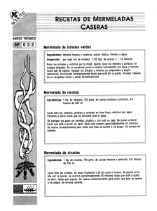 RECETA DE MERMELADAS CASERAS