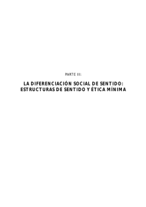 la diferenciación social de sentido: estructuras de sentido y