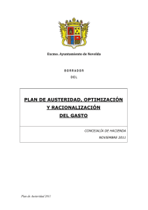 PLAN DE AUSTERIDAD, OPTIMIZACIÓN Y RACIONALIZACIÓN