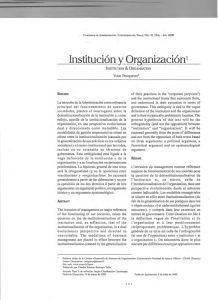 Institución Y- Organizaciónl