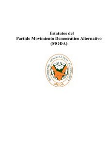Estatutos del Partido Movimiento Democrático Alternativo (MODA)