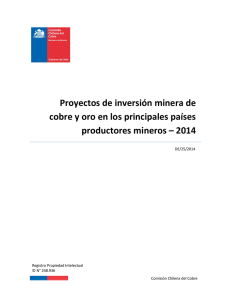 Proyectos de inversión minera de cobre y oro en