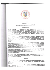 Normas de Control Interno - Contraloría General del Estado