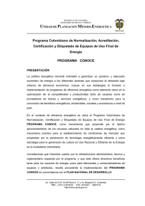 Programa Colombiano de Normalización, Acreditación, Certificación