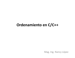 Ordenamiento en C - Itsp