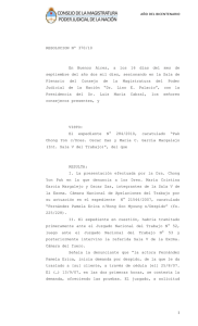 1 RESOLUCION Nº 370/10 En Buenos Aires, a los 16 días del mes