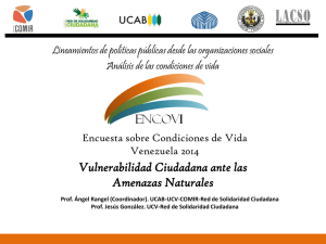 Vulnerabilidad Ciudadana ante las Amenazas Naturales