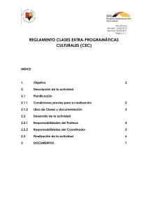 REGLAMENTO CLASES EXTRA-PROGRAMÁTICAS CULTURALES