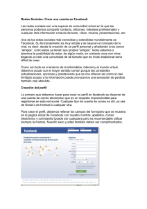 Redes Sociales: Crear una cuenta en Facebook