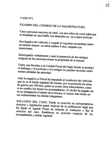 CASO N°l . EXAMEN DEL CONSEJO DE LA MAGISTRATURA