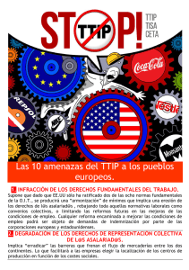 Las 10 amenazas del TTIP a los pueblos europeos.