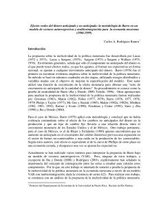 Efectos reales del dinero anticipado y no anticipado: la metodología