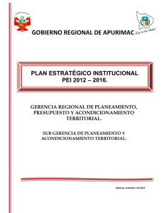 gobierno regional de apurimac gerencia regional de planeamiento