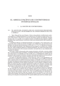 xvi el arreglo pacífico de controversias internacionales