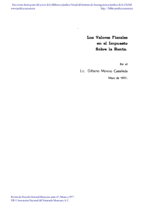 Los Valores Fiscales en el Impuesto Sobre la Renta.
