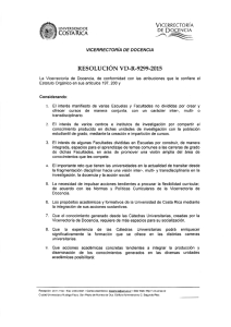 resolución vd-r-9299-2015 - Vicerrectoría de Docencia
