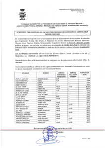 PRUEBAS DE SELECCIÓN PARA LA PROVISIÓN DE UNA PLAZA