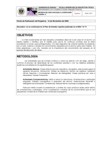 objetivos metodología - Escuela Técnica Superior de Ingeniería de