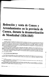 Redención y venta de Censos y