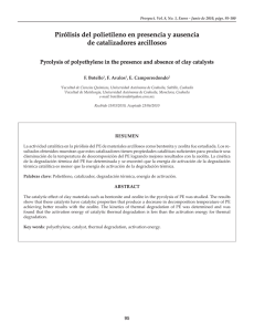 Pirólisis del polietileno en presencia y ausencia de catalizadores