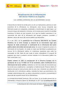 Reutilización de la Información del Sector Público en España: