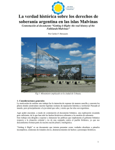 La verdad histórica sobre los derechos de soberanía argentina en