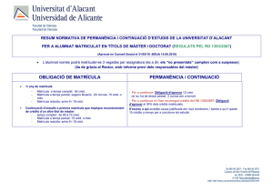 RESUMEN NORMATIVA DE PERMANENCIA PARA ALUMNOS