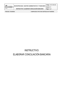 instructivo: elaborar conciliación bancaria