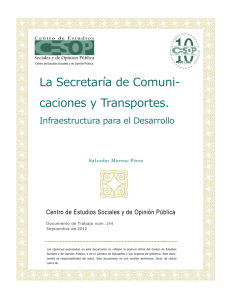 La Secretaría de Comunicaciones y Transportes. Infraestructura