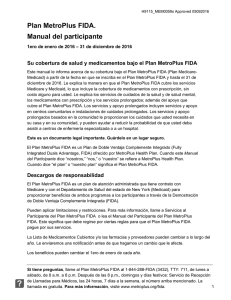 Plan MetroPlus FIDA. Manual del participante
