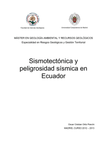 Sismotectonica y peligrosidad sismica en Ecuador, Ortiz 2013