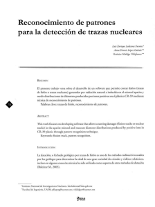 Reconocimiento de patrones para la detección de trazas nucleares