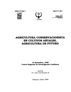 agricultura conservacionista en cultivos anuales, agricultura