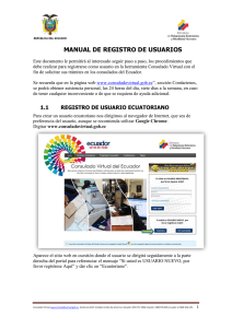 + Manual de Registro de Usuarios Consulado Virtual