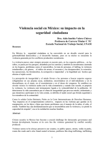 Violencia social en México: su impacto en la seguridad ciudadana