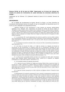 1 Informe 25/06, de 20 de junio de 2006. “Repercusión en el precio