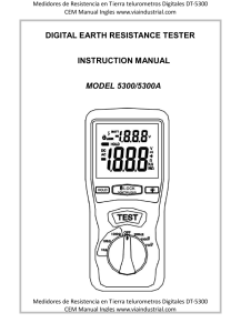 digital earth resistance tester instruction manual model 5300/5300a