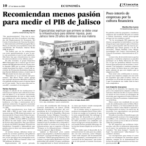 Recomiendan menos pasión para medir el PIB de Jalisco