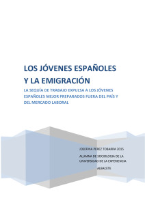los jóvenes españoles y la emigración